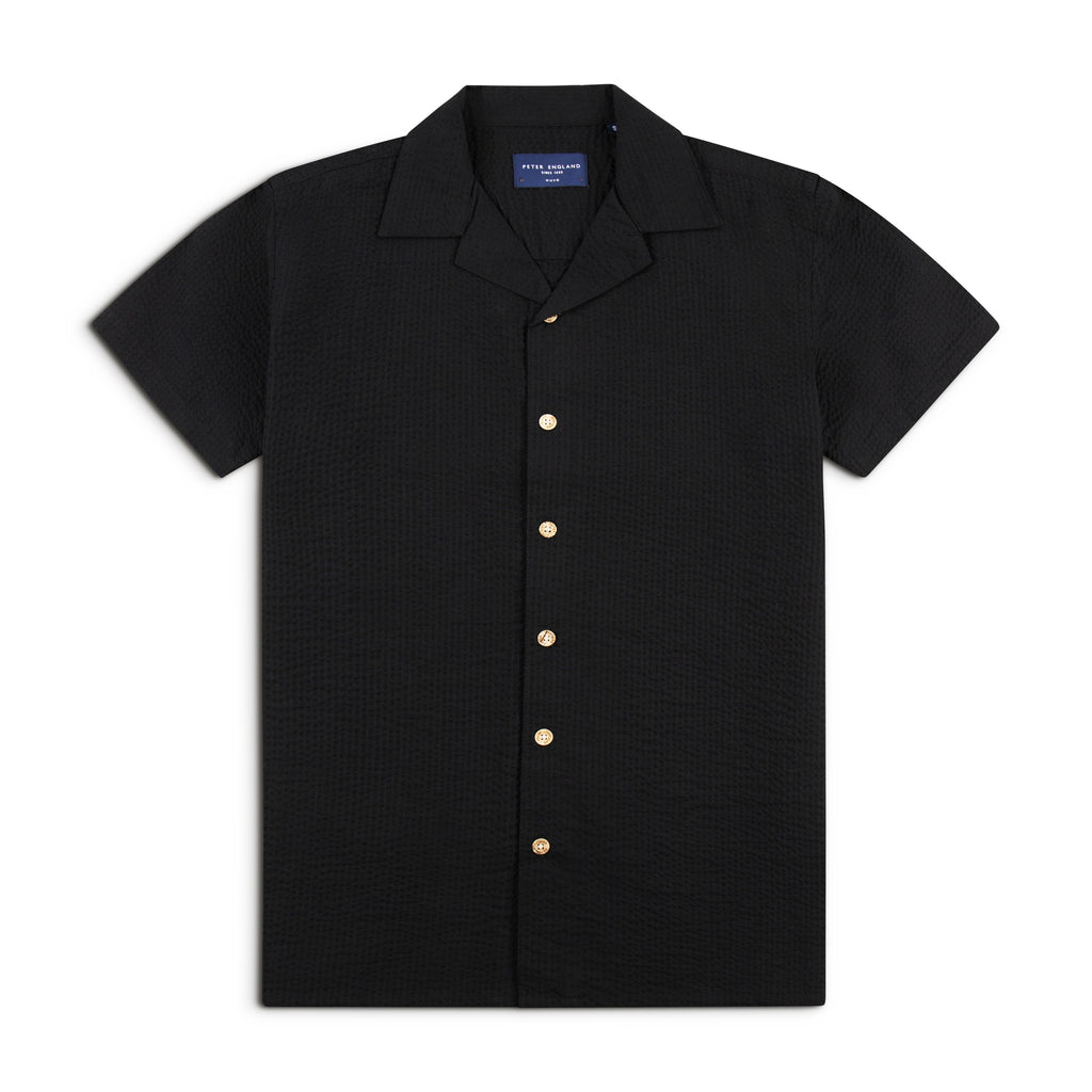 Seersucker Cuban Half Shirt CHS-04