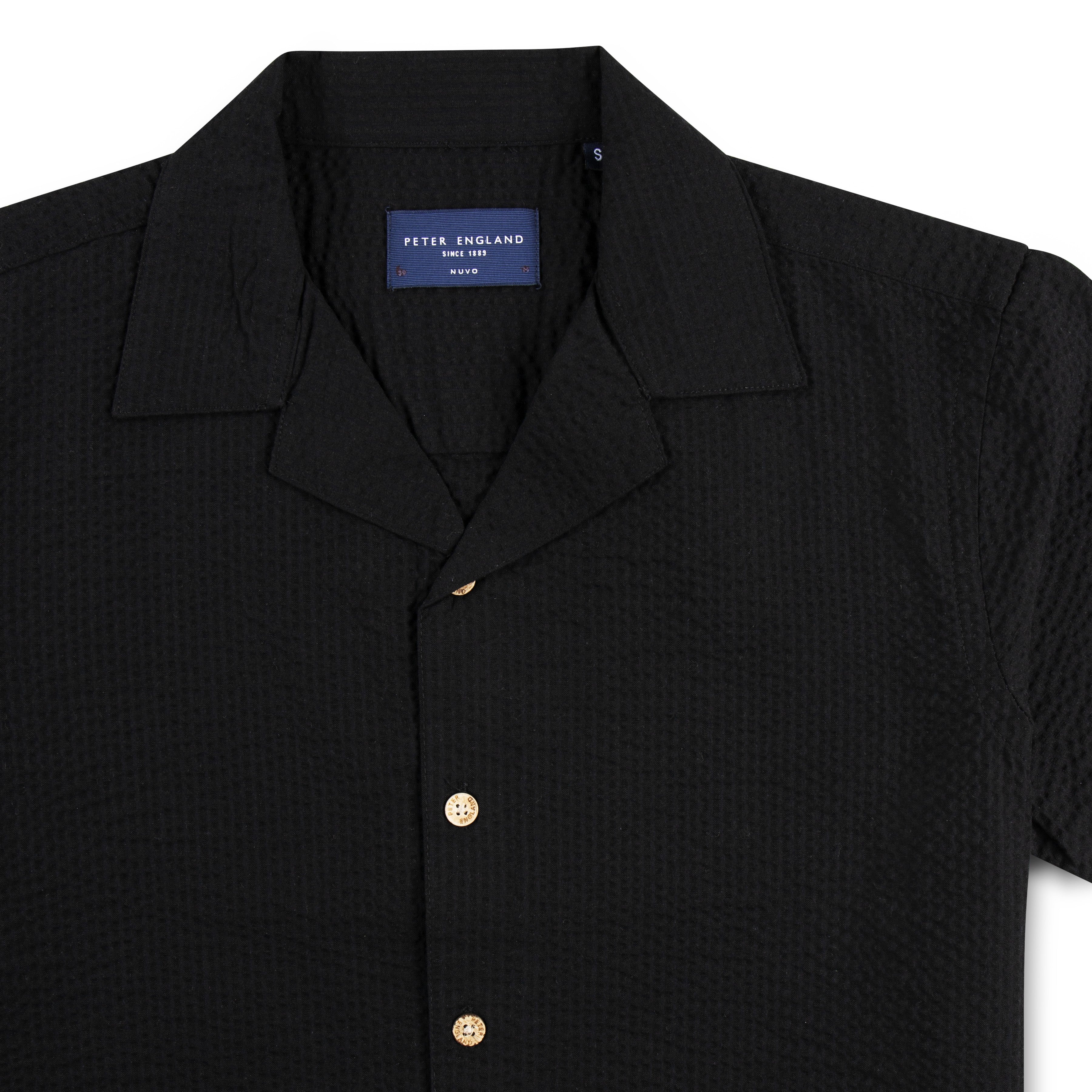 Seersucker Cuban Half Shirt CHS-04