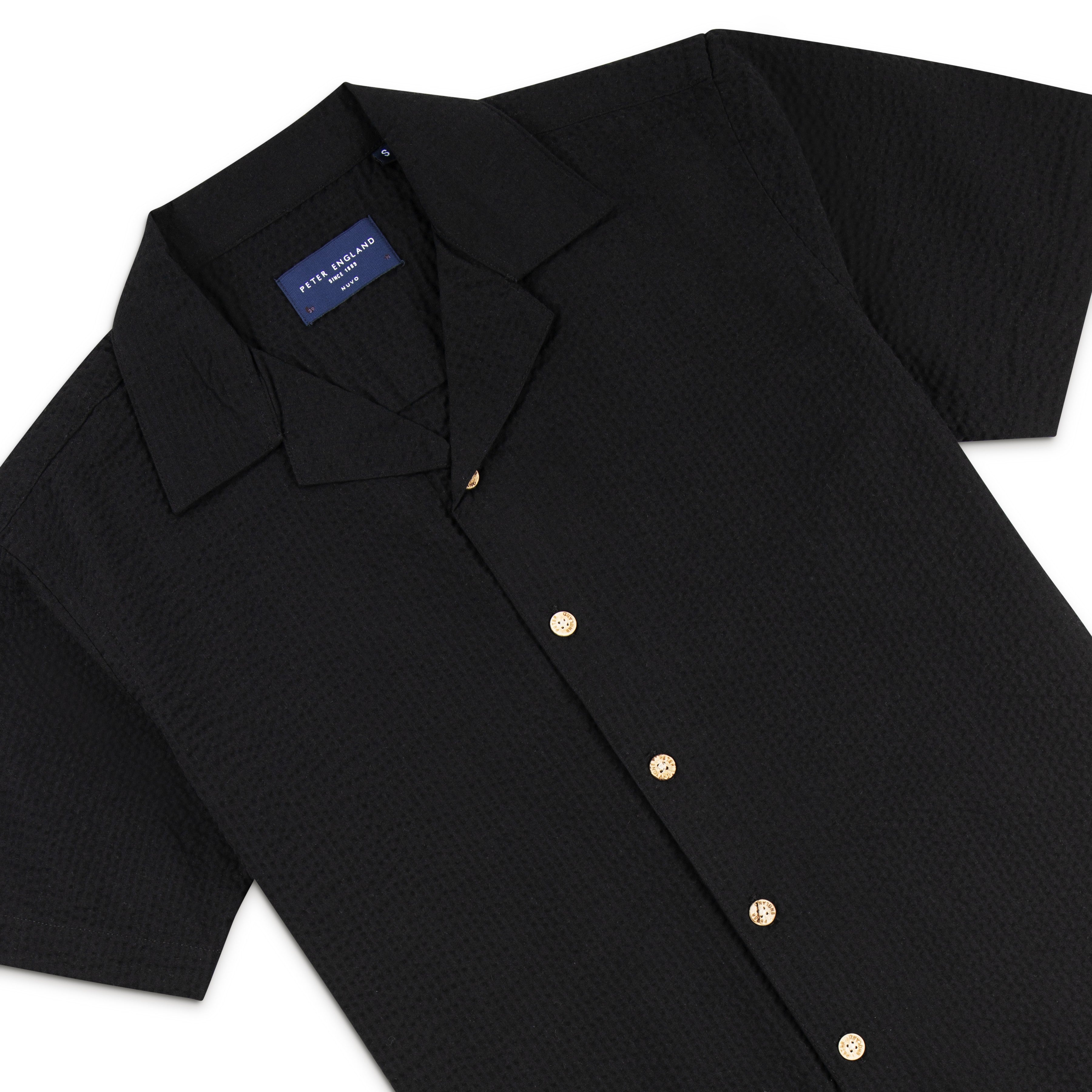 Seersucker Cuban Half Shirt CHS-04
