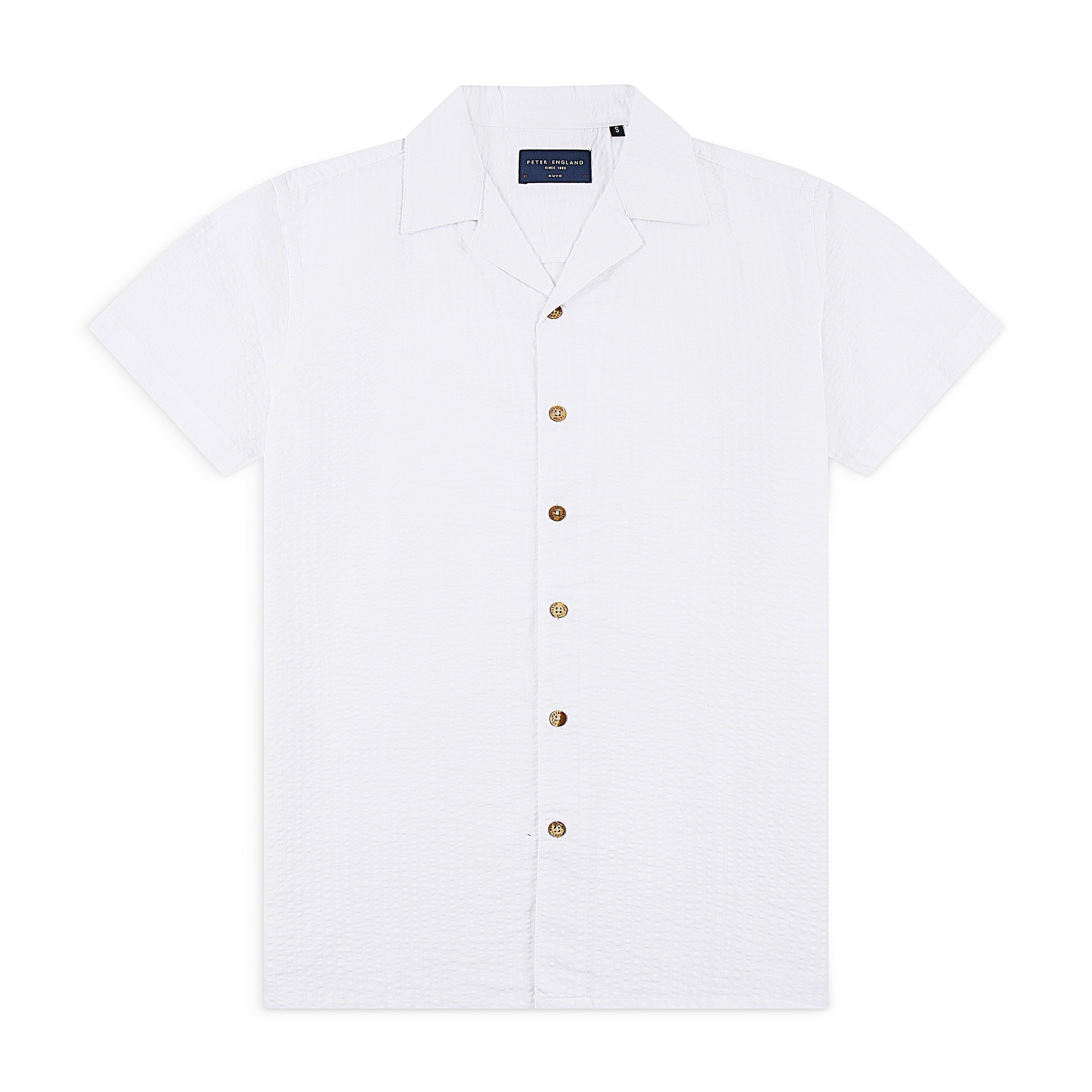 Seersucker Cuban Half Shirt CHS-05