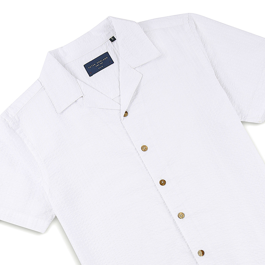 Seersucker Cuban Half Shirt CHS-05