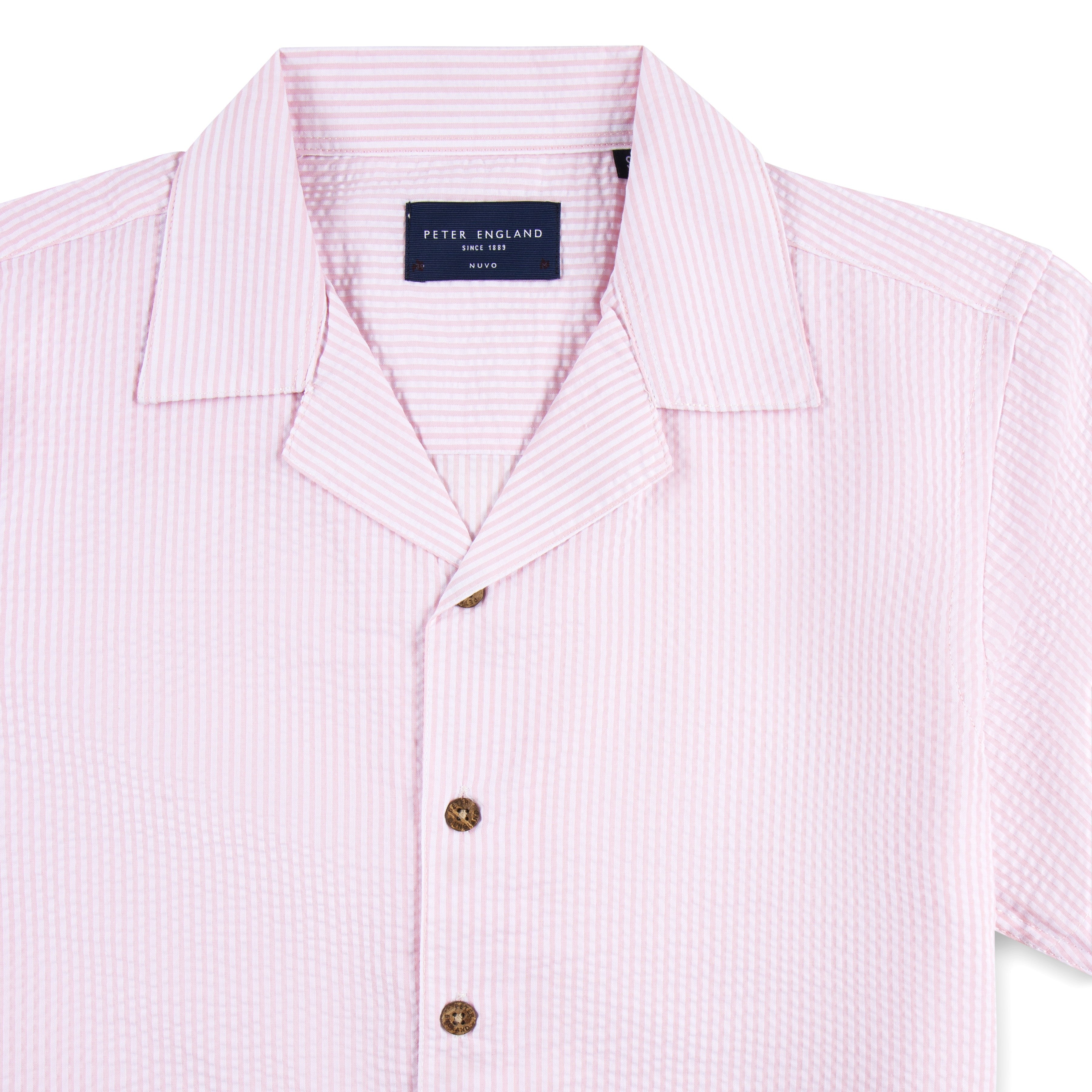 Seersucker Cuban Half Shirt CHS-06