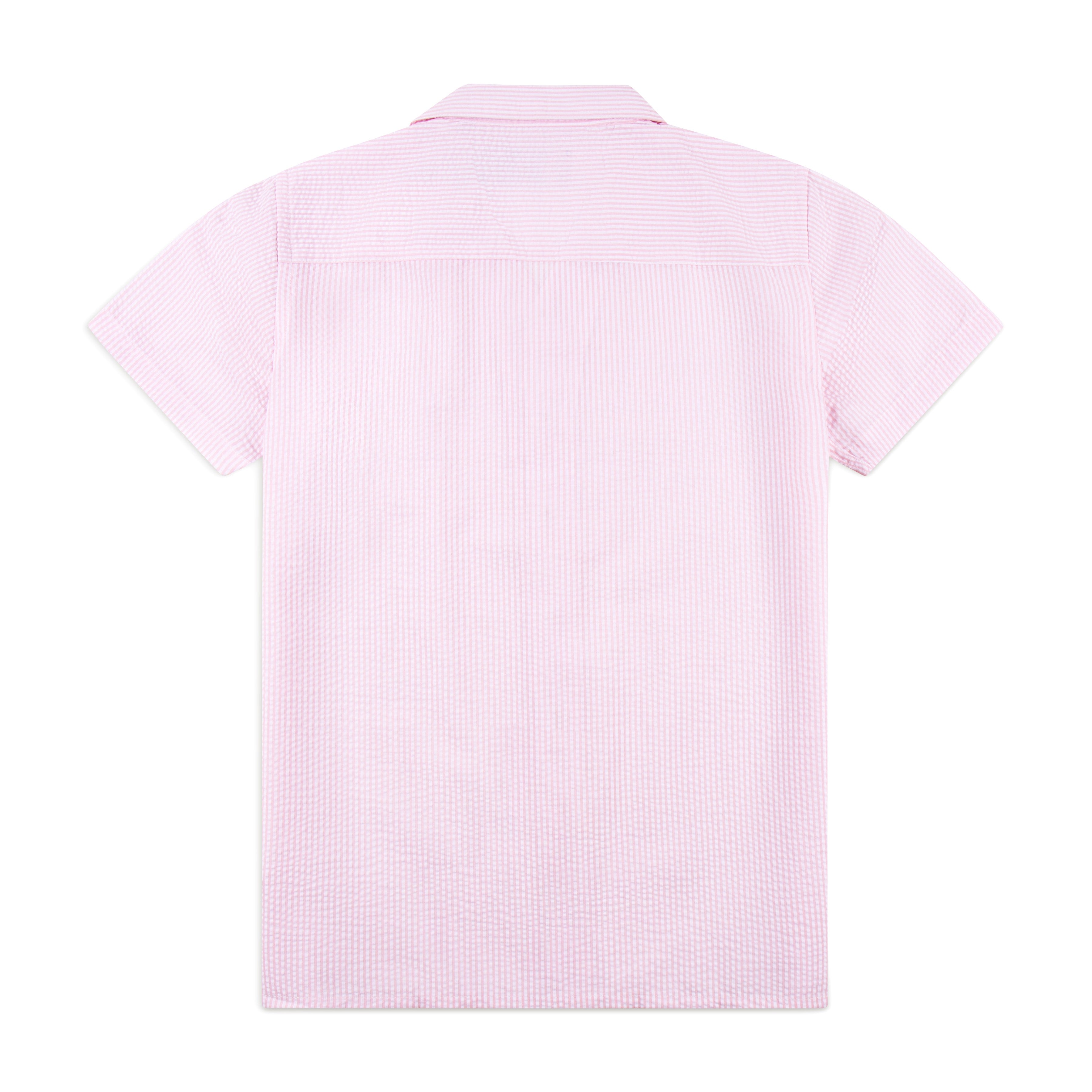 Seersucker Cuban Half Shirt CHS-06