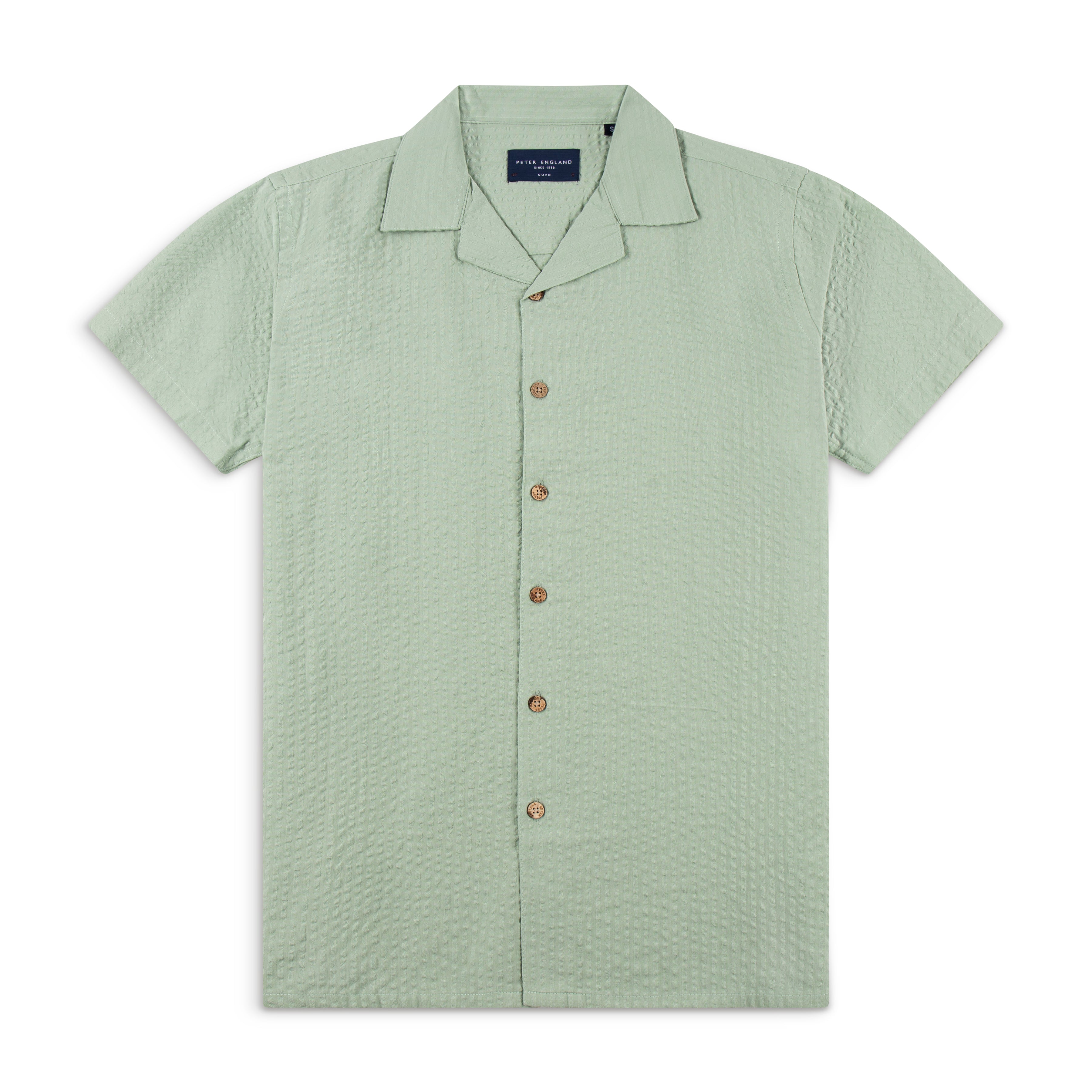 Seersucker Cuban Half Shirt CHS-07