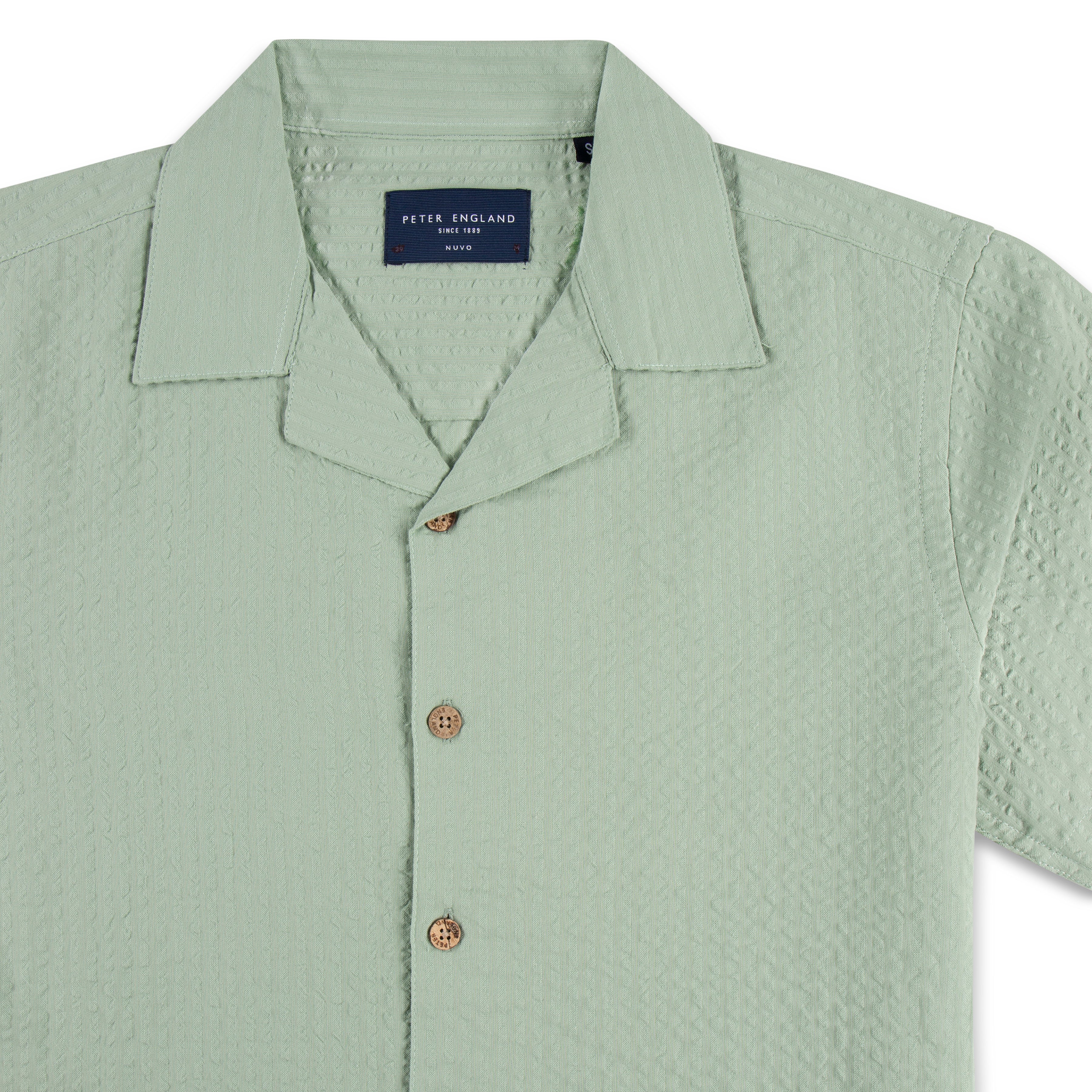 Seersucker Cuban Half Shirt CHS-07