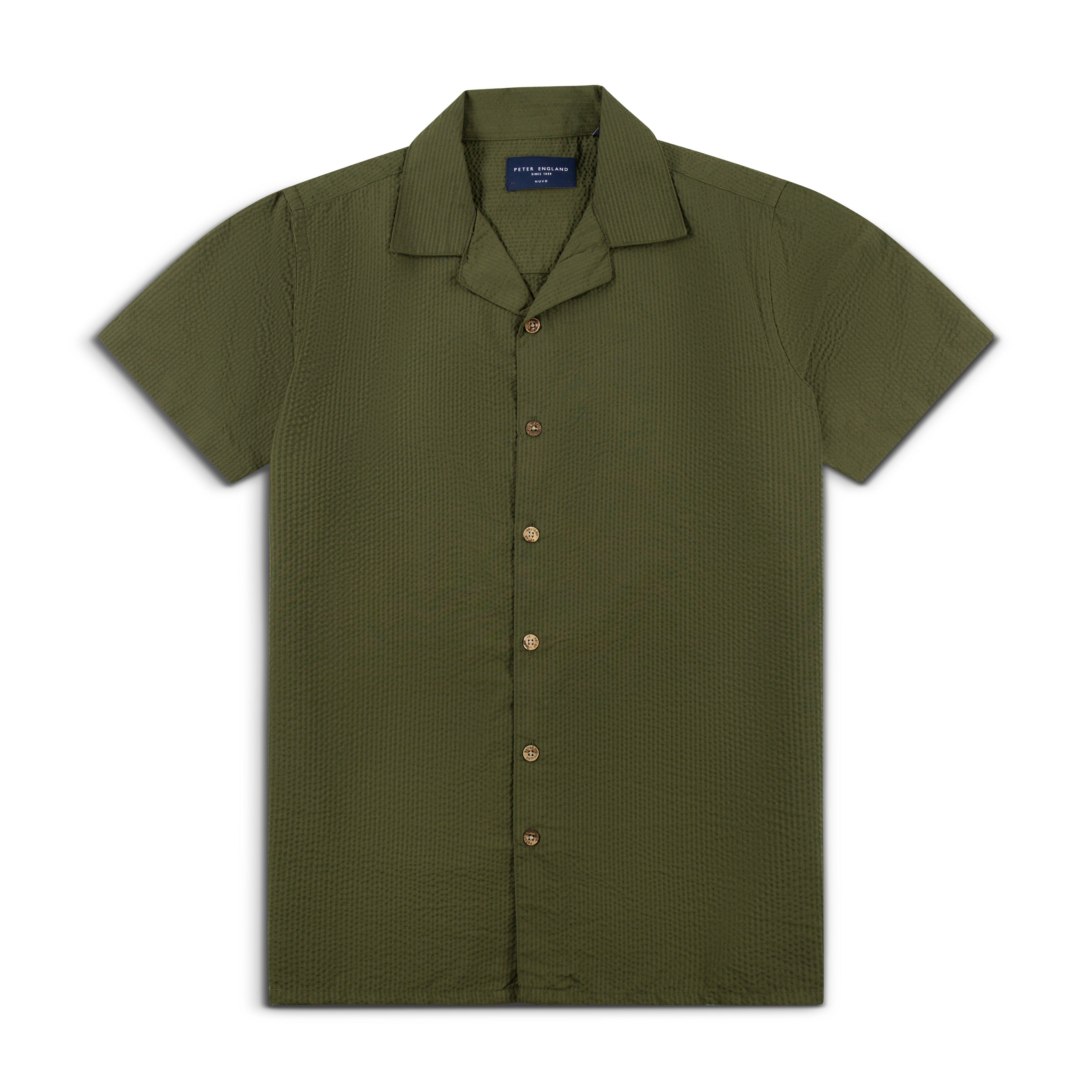 Seersucker Cuban Half Shirt CHS-08