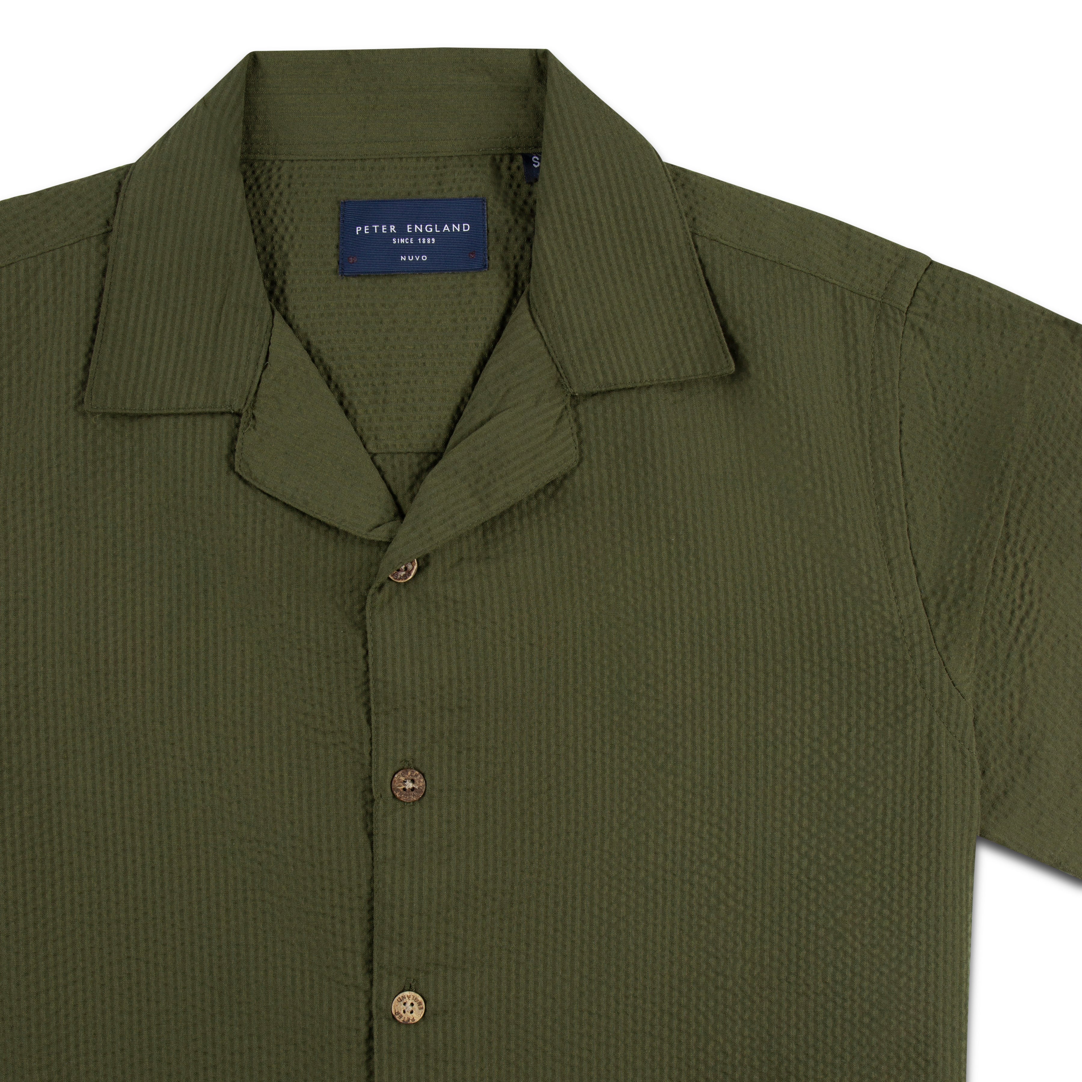 Seersucker Cuban Half Shirt CHS-08
