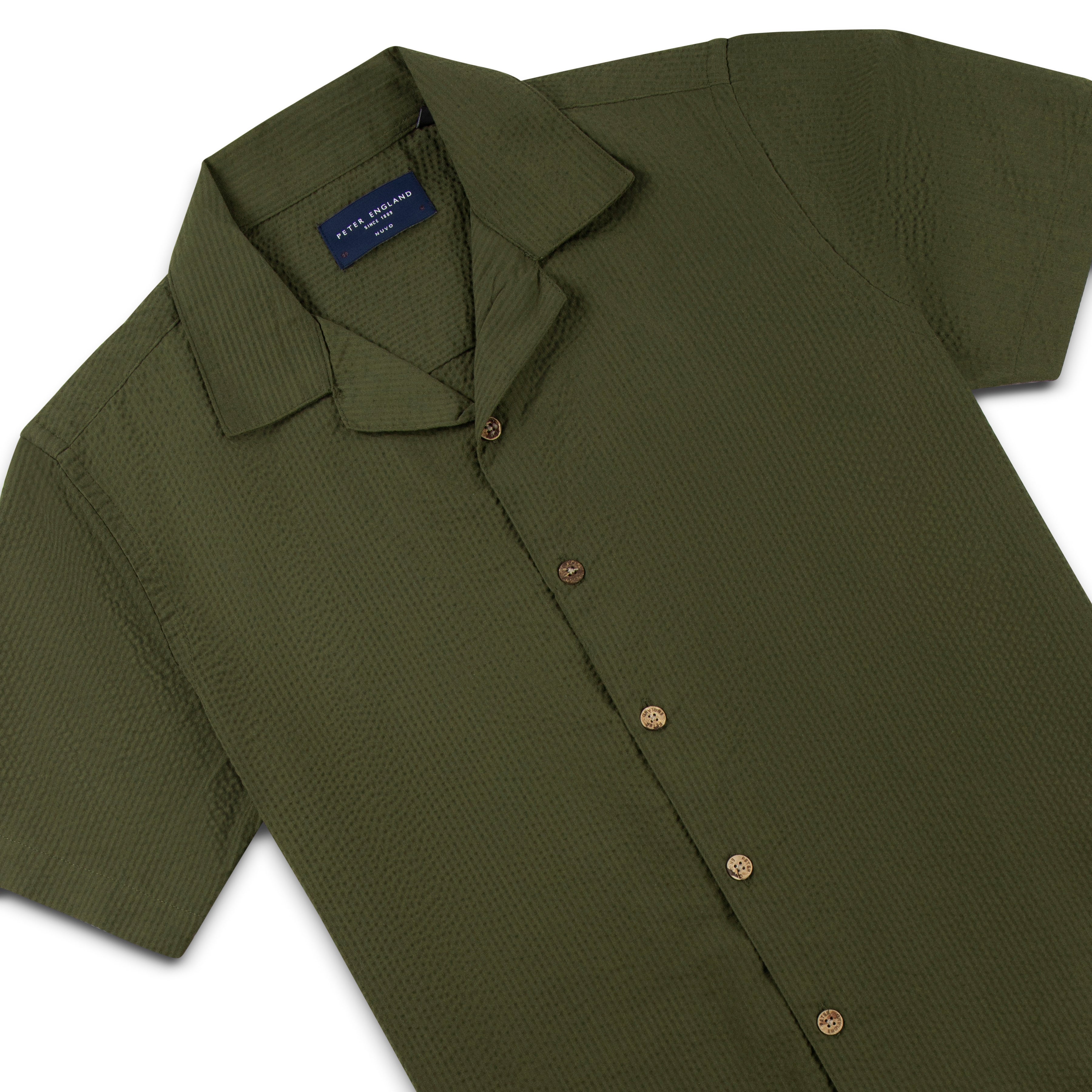 Seersucker Cuban Half Shirt CHS-08