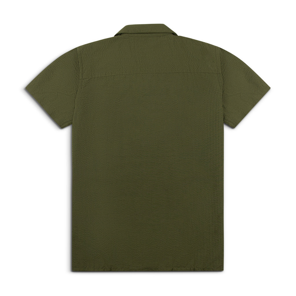 Seersucker Cuban Half Shirt CHS-08