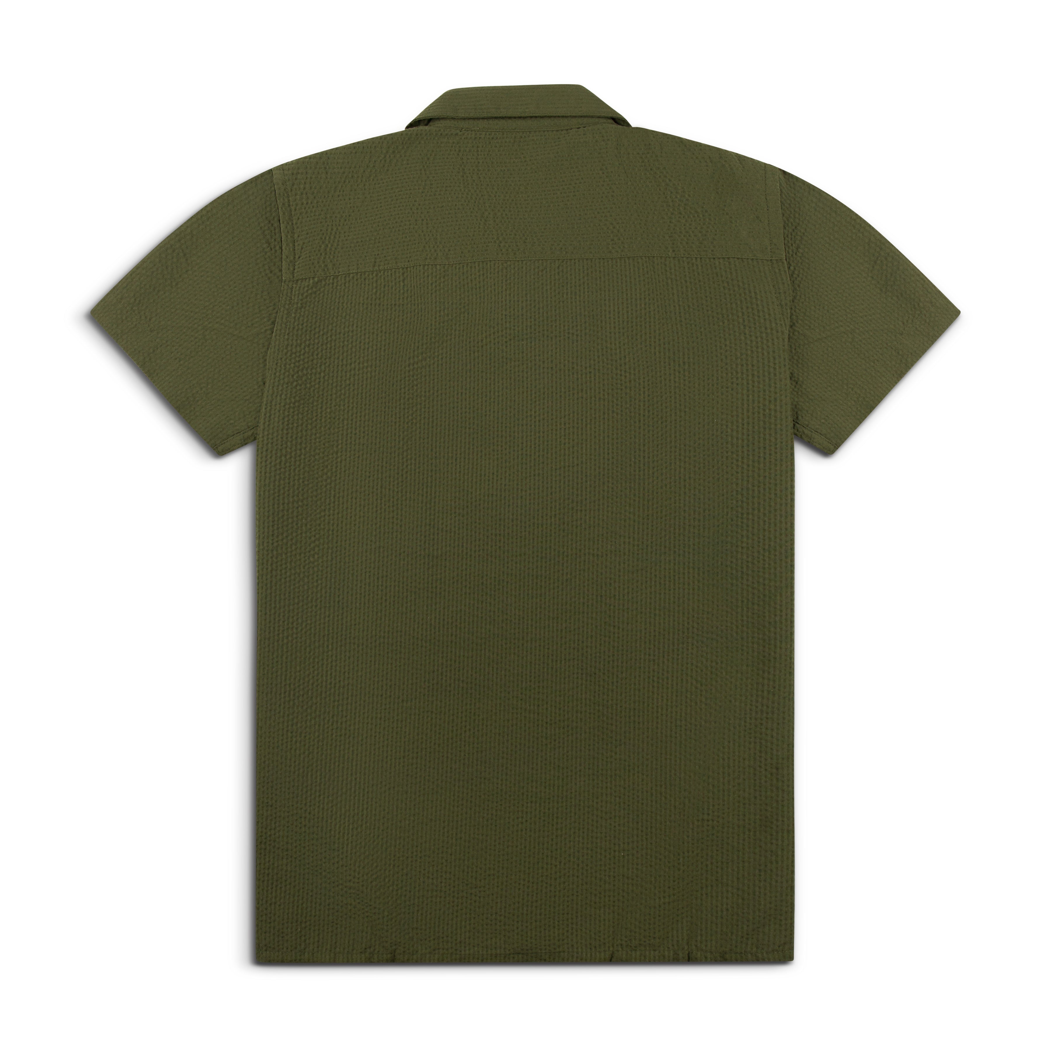Seersucker Cuban Half Shirt CHS-08