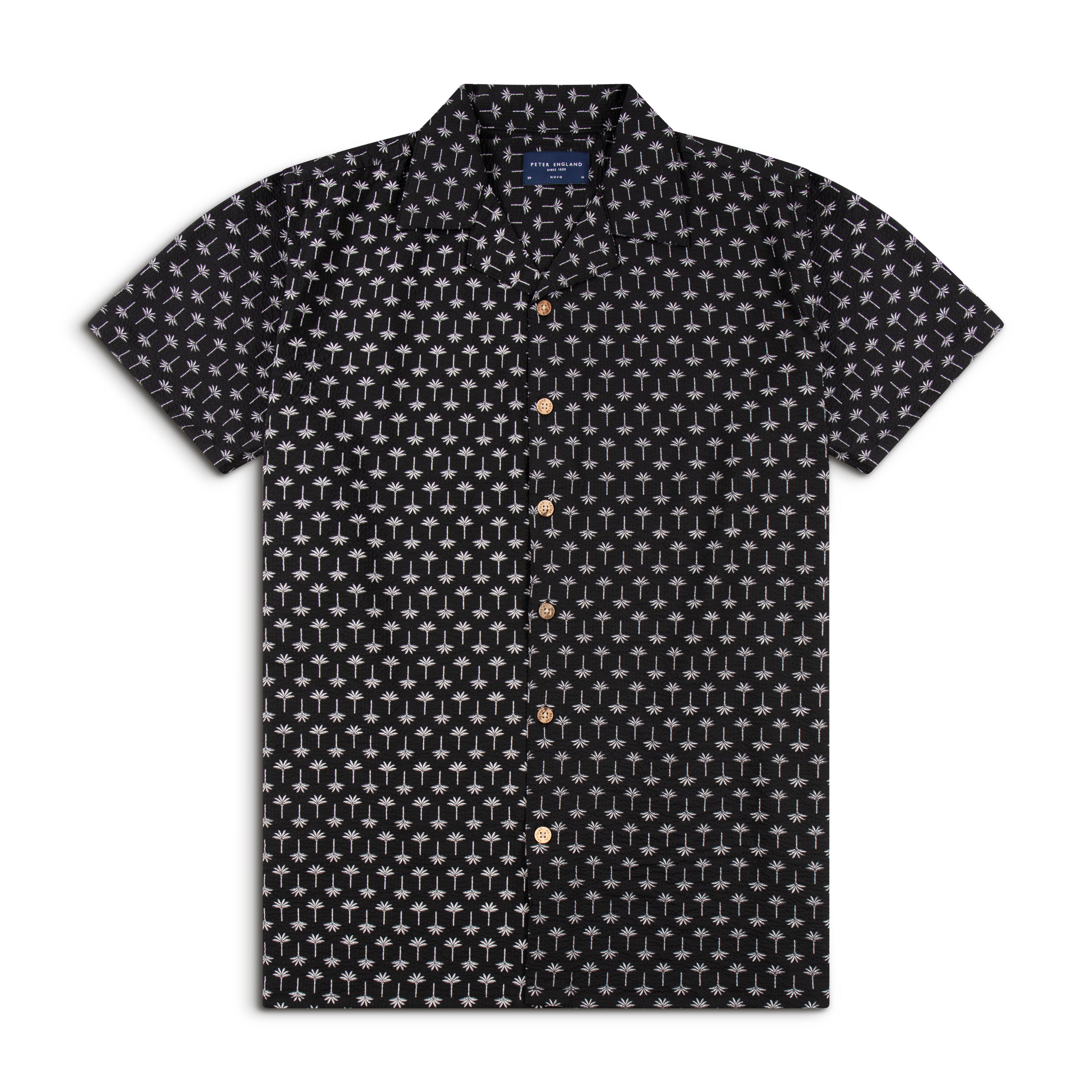 Seersucker Cuban Half Shirt CHS-09