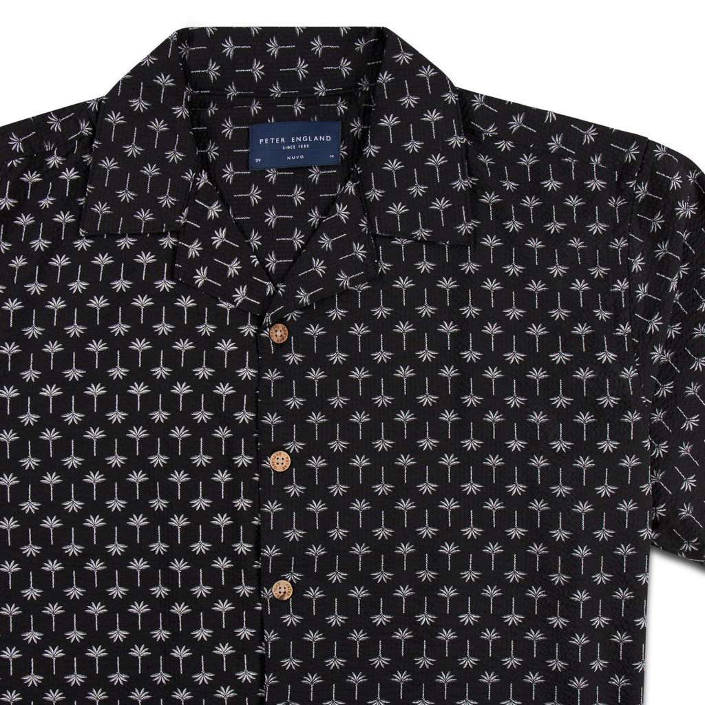 Seersucker Cuban Half Shirt CHS-09