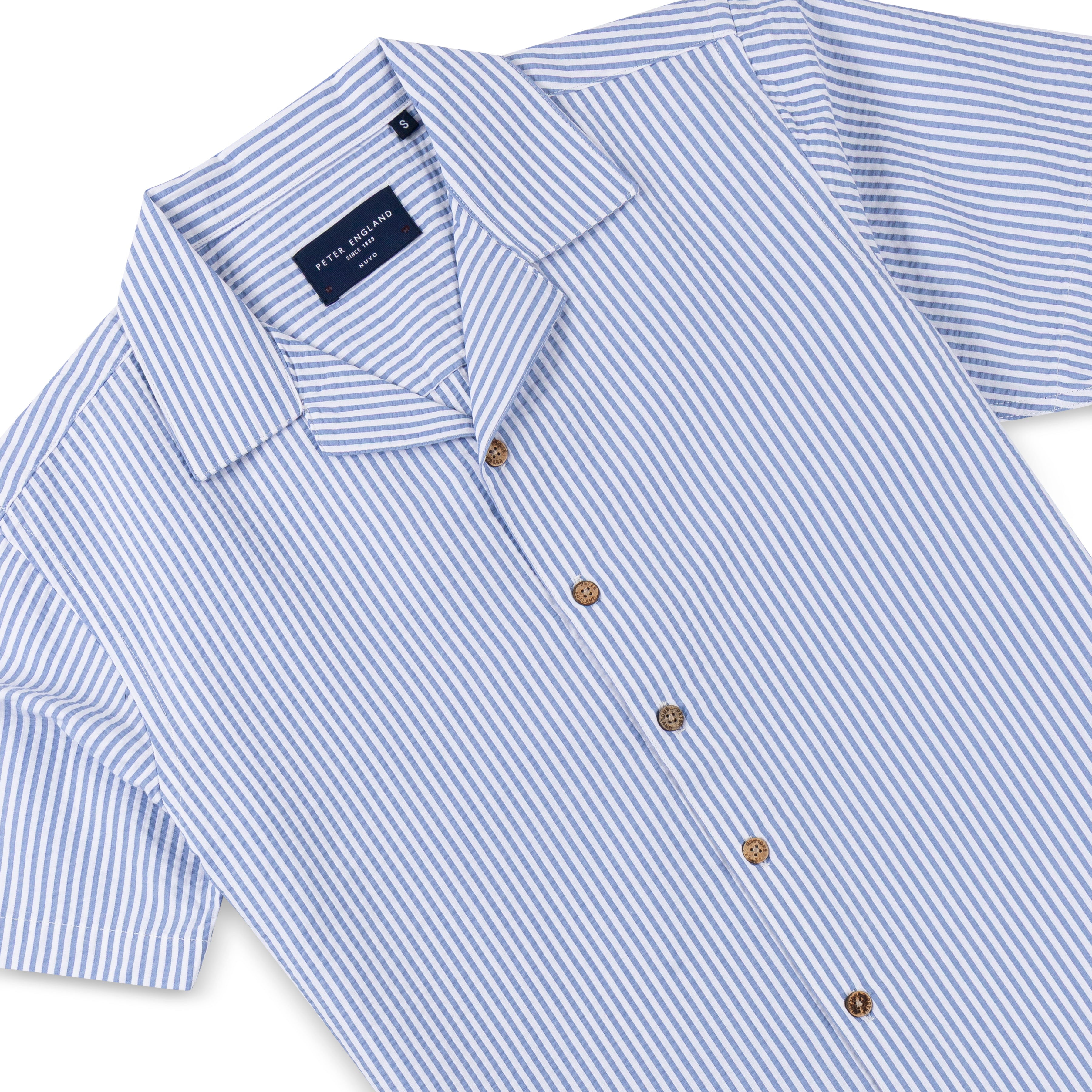 Seersucker Cuban Half Shirt CHS-16
