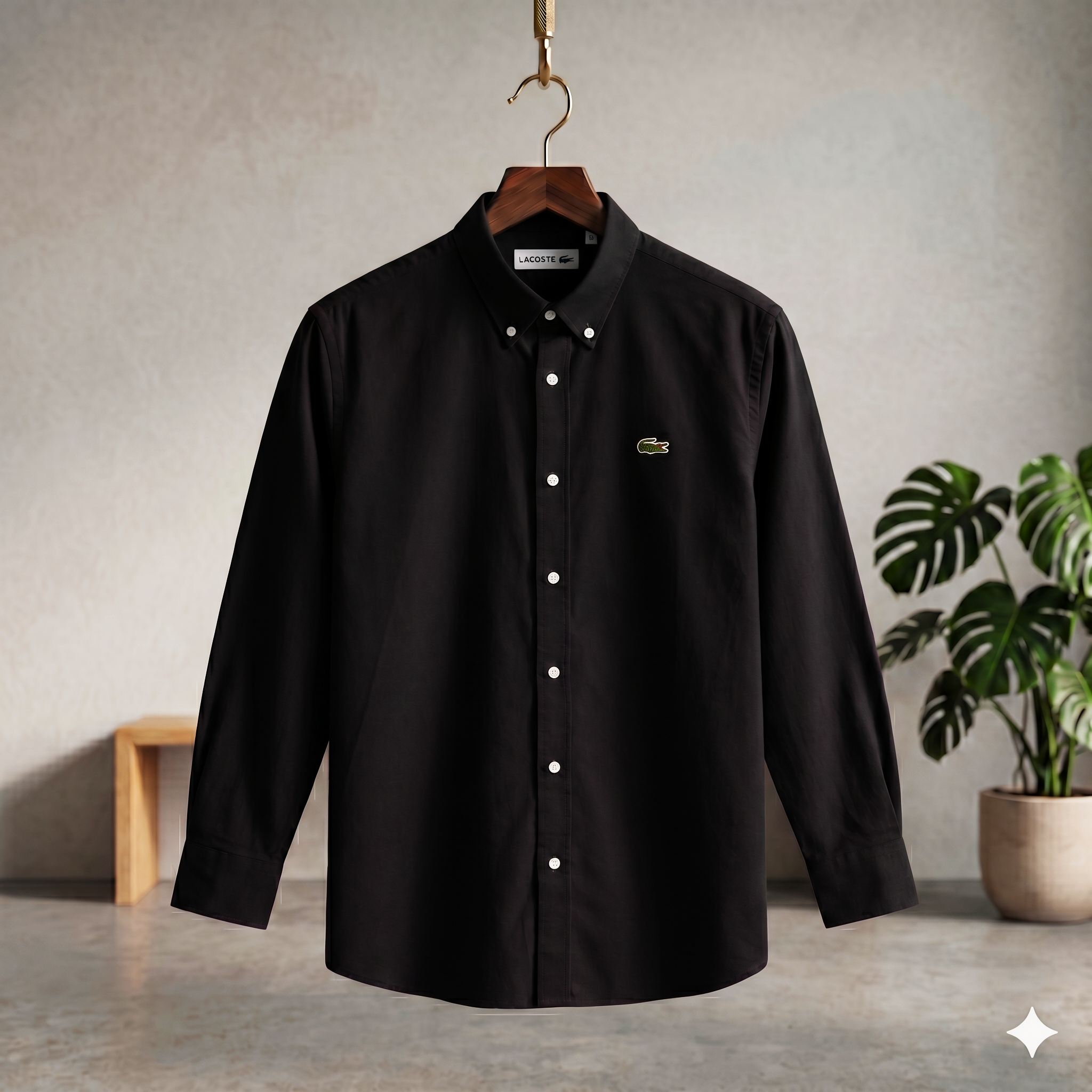 Solid Shirt Black SCS-0007