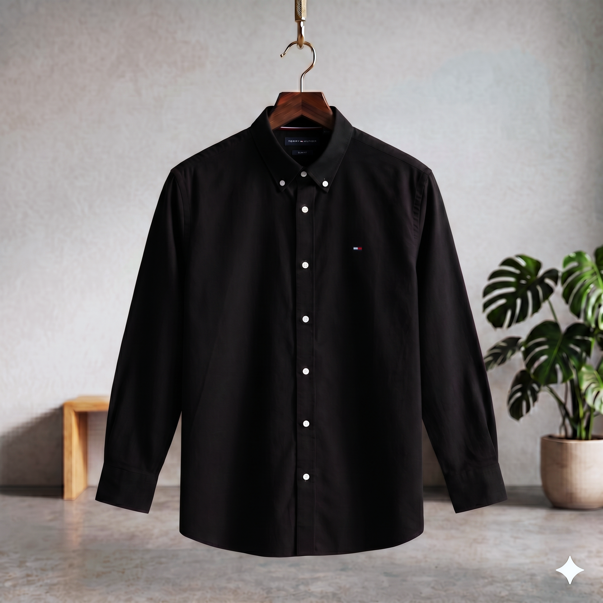 Solid Shirt Black SCS-08