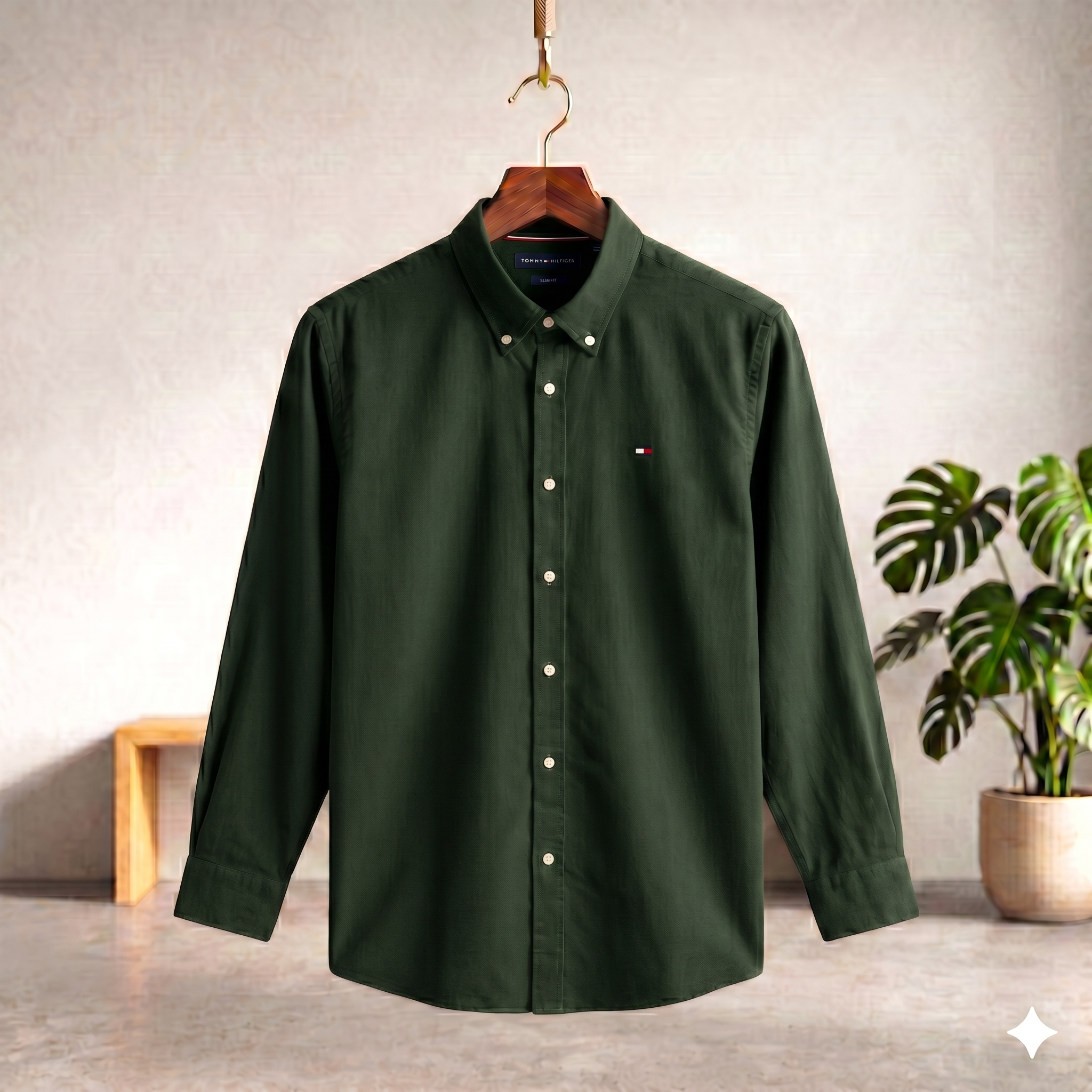 Solid Shirt Forest Green SCS-09